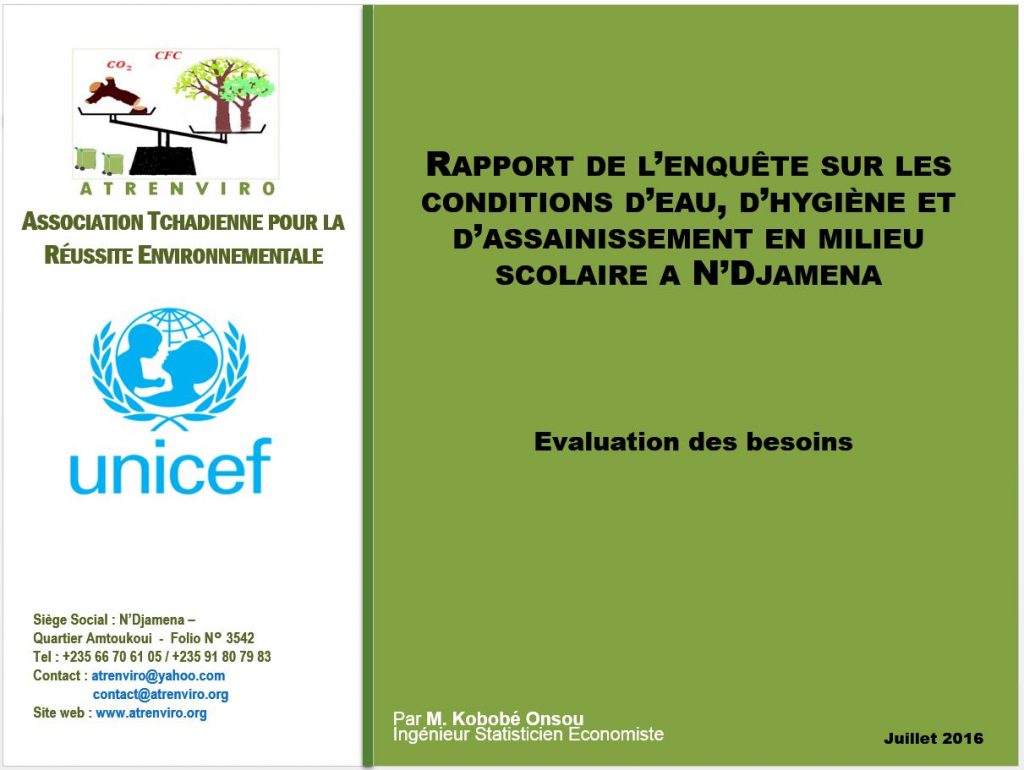 Présentation du Rapport de l’enquête WASH school à N’Djamena